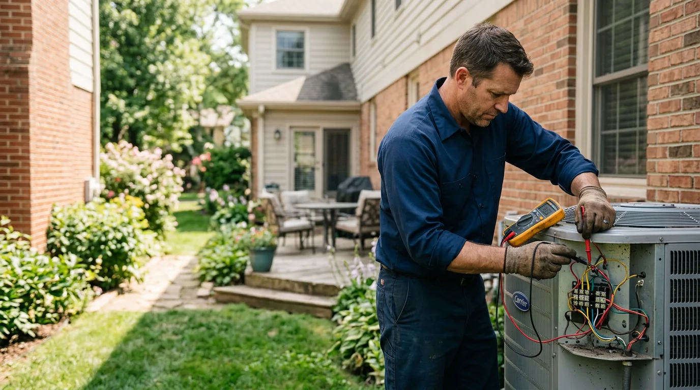 HVAC technician working near Danville, VA